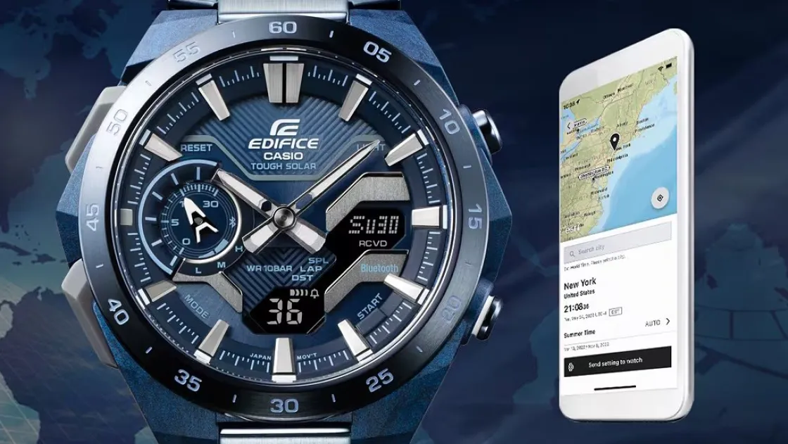 montre_casio_edifice_wind_1.webp Homme Casio Montre Edifice Windflow ECB-2200CB-2AEF