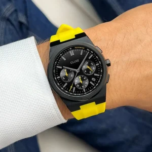 Homme Cluse Montre Vigoureux Chrono Yellow CW20809