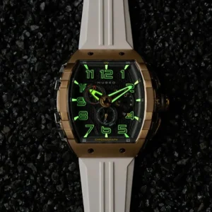 Homme NUBEO Montre Magellan Chronographe Retrograde White Gold NB-6088-06