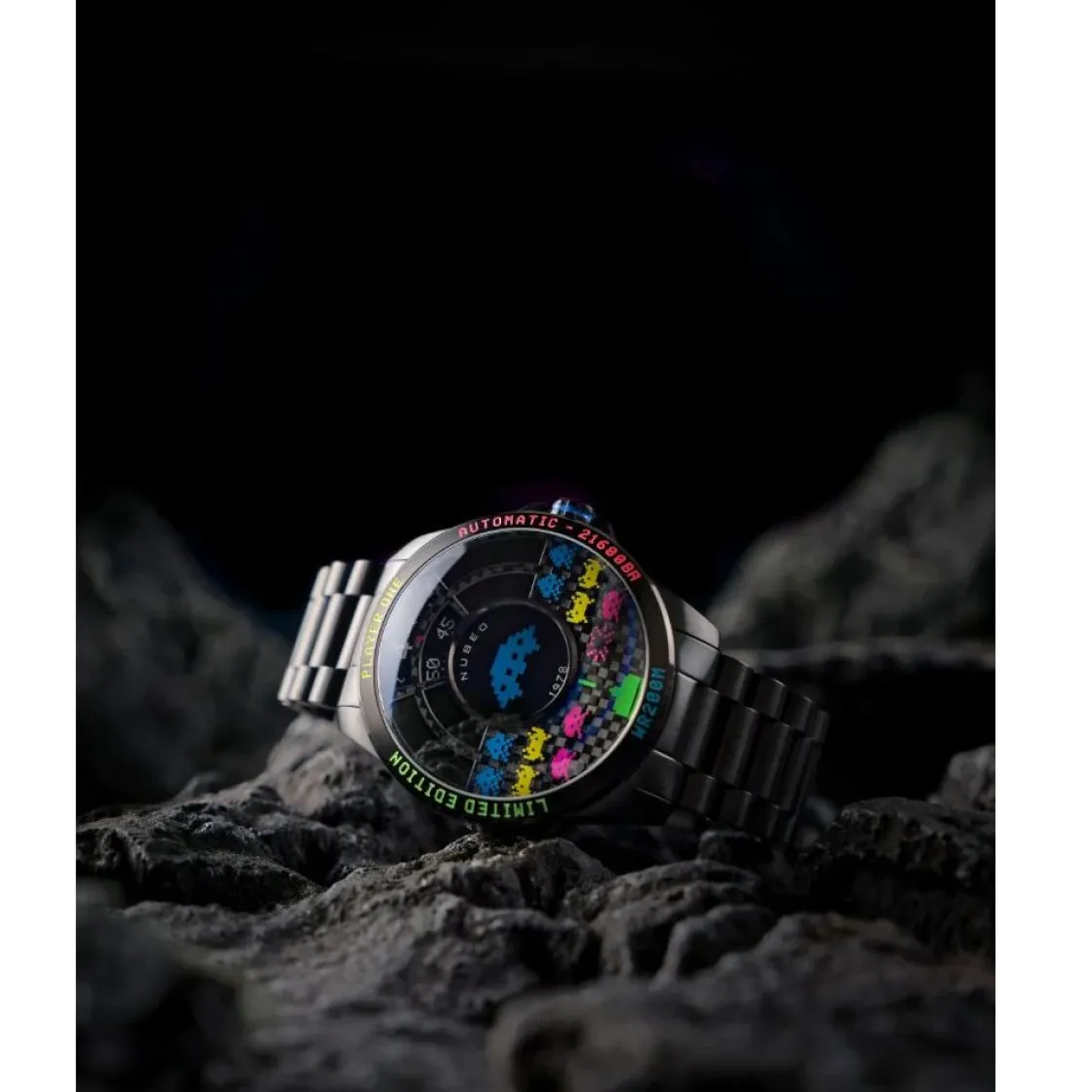 montre_nubeo_space_invade_1.webp Homme NUBEO Montre Space Invaders Edition Limitée NB-6082-SI-44