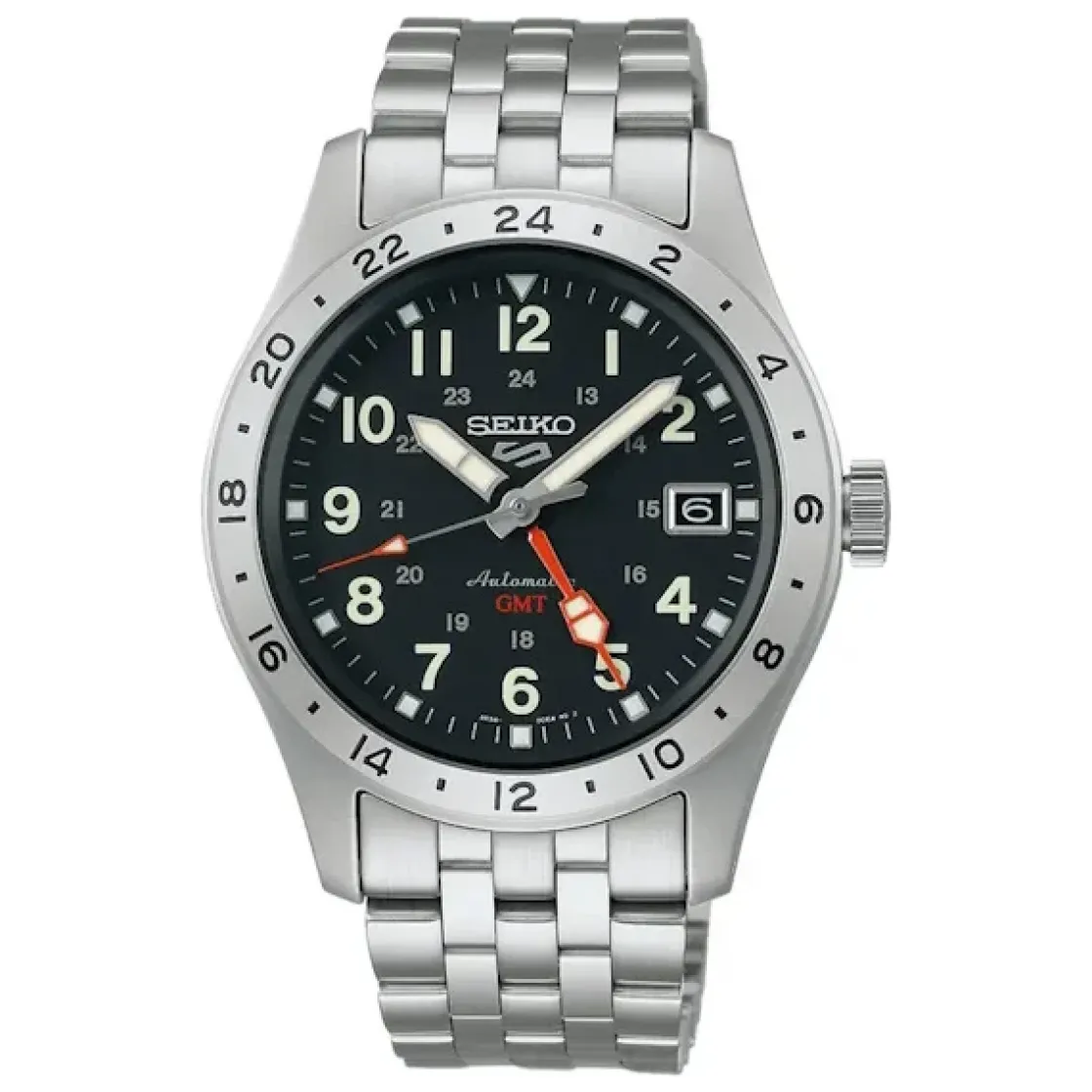montre_seiko_seiko__gmt_s_0.webp Homme Seiko Montre 5 GMT SSK023K1