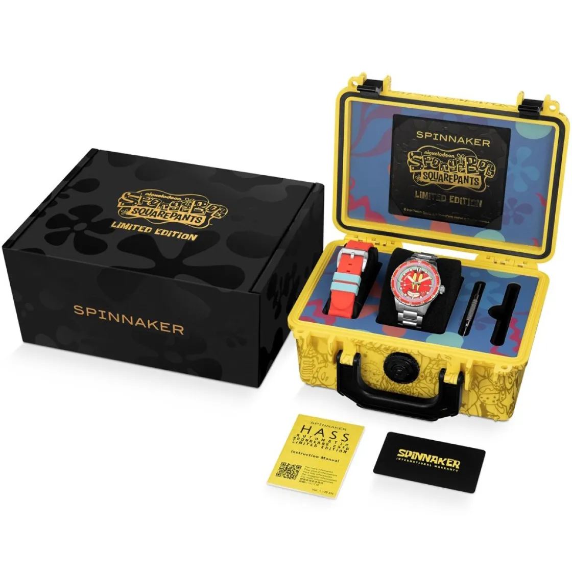 montre_spinnaker_hass_aut_18-1.webp Homme Spinnaker Montre Hass Automatic Spongebob Mr Krabs 25TH Limited Edition SP-5138-44